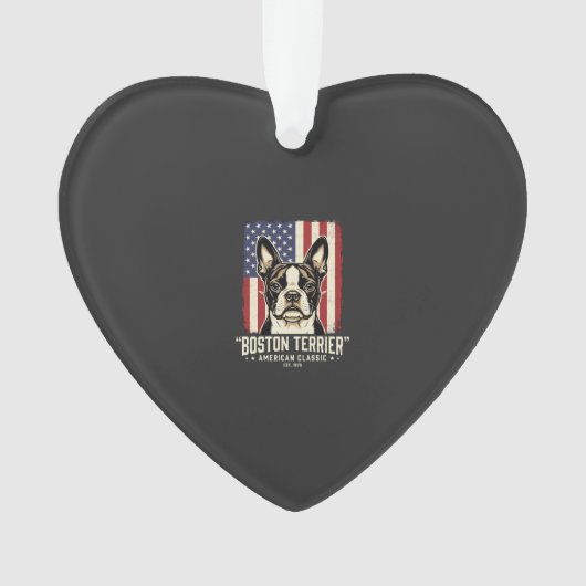 Drapeau Classique Américain Boston Terrier (devant)