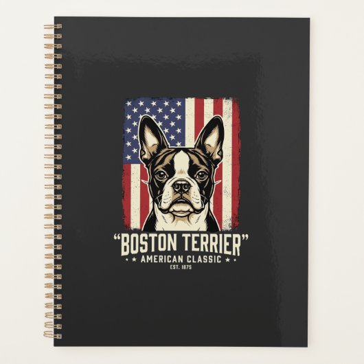 Drapeau Classique Américain Boston Terrier (Devant)