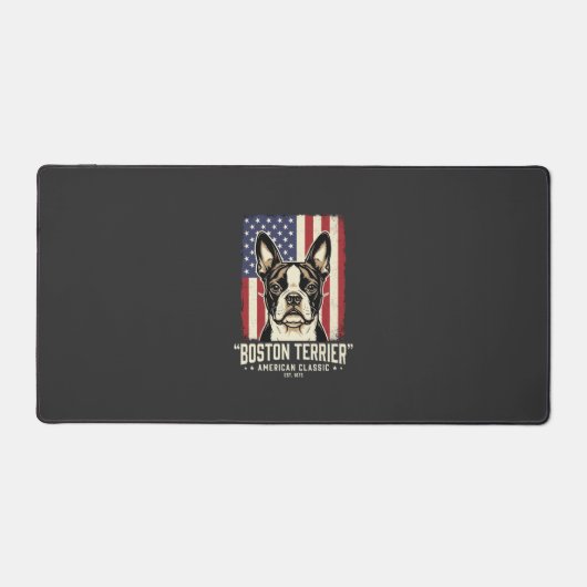 Drapeau Classique Américain Boston Terrier (Recto)