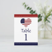 Drapeau Coeur Patriotique Parti Numéro de table Ca (Debout devant)