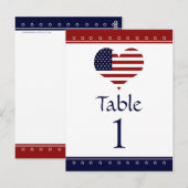 Drapeau Coeur Patriotique Parti Numéro de table Ca (Devant / Derrière)