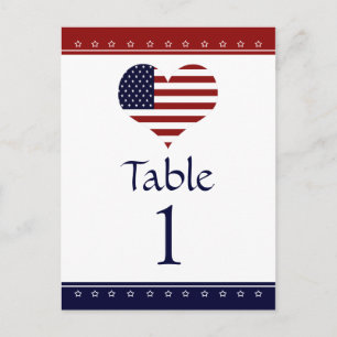 Drapeau Coeur Patriotique Parti Numéro de table Ca