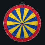 Drapeau Colombie Cible de flechettes patriotique c<br><div class="desc">La Colombie Drapeau Cible de flechettes patriotique colorée aux couleurs du drapeau colombien. Le Dartboard est recouvert de vingt tranches entourées du contour circulaire, toutes peintes aux couleurs du drapeau national. La petite représentation du drapeau national est très subtilement intégrée au milieu du tableau. La conception est complétée par le...</div>