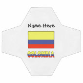 Drapeau colombien avec votre nom Football (Plat)