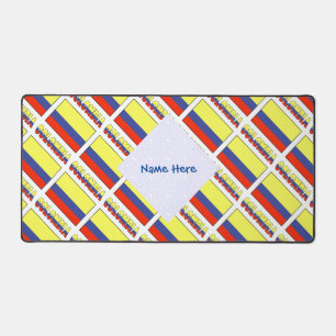 Drapeau colombien bleu carrelé Personnaliser
