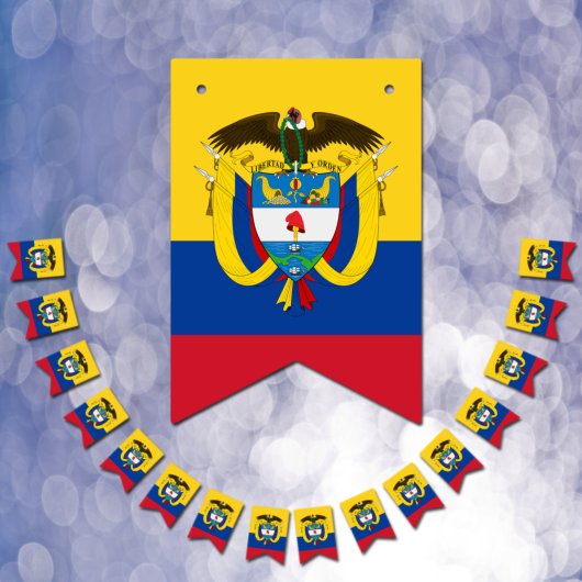 Drapeau colombien et parti Colombie bannières / Ma