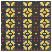 Drapeau colombien et tissu de coeurs colombiens (Échantillon)