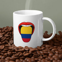 Drapeau colombien Mug de langue colombienne