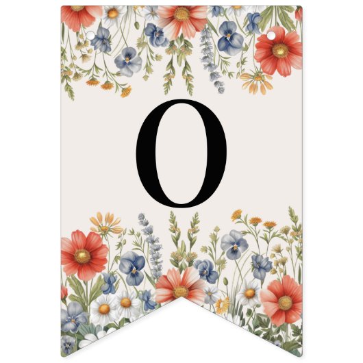 Drapeau coloré Fleur sauvage Bunting (Deuxième drapeau)