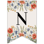 Drapeau coloré Fleur sauvage Bunting (Troisième drapeau)