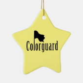 Drapeau Colorguard Texte Ornement en céramique (Droite)