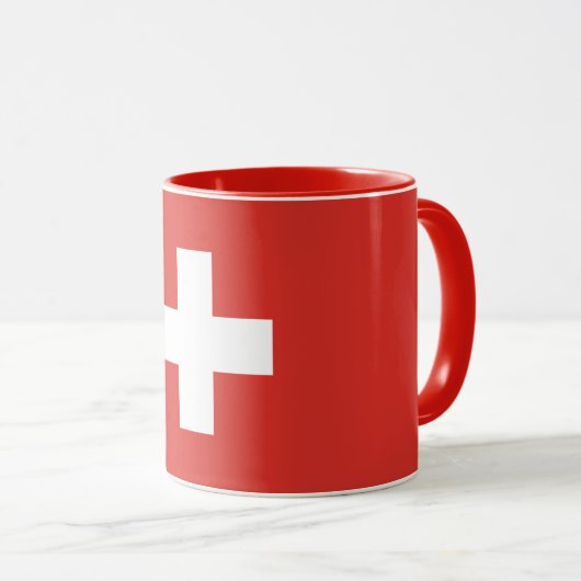 Drapeau Combo Mug De Suisse (Devant droit)