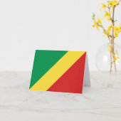 Drapeau Congo-Brazzaville Carte pour notes (Fleur jaune)