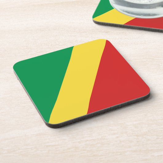 Drapeau Congo-Brazzaville Dessous de verre (Côté gauche)