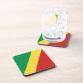 Drapeau Congo-Brazzaville Dessous de verre (Côté Droit)