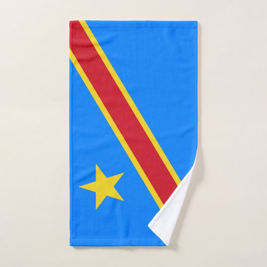 Drapeau Congo Kinshasa (Serviette à main)