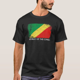 Drapeau Congolais T-Shirt Vintage Fabriqué En Répu