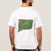 Drapeau Connecticut + T-shirt Carte (Dos)