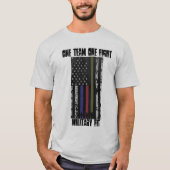Drapeau convenable de T-shirt de militaires (Devant)