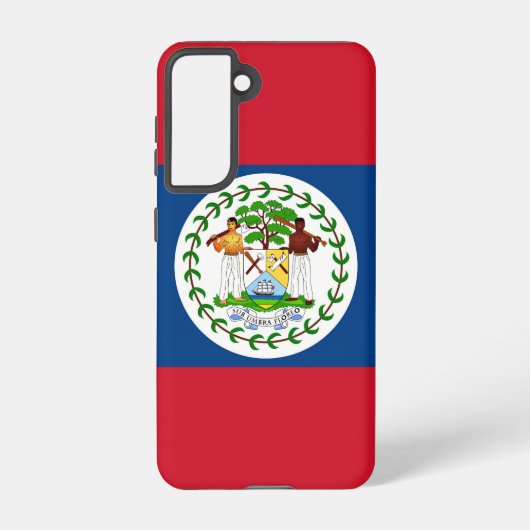 Drapeau Coque Samsung Galaxy S21 de Belize (Verso)