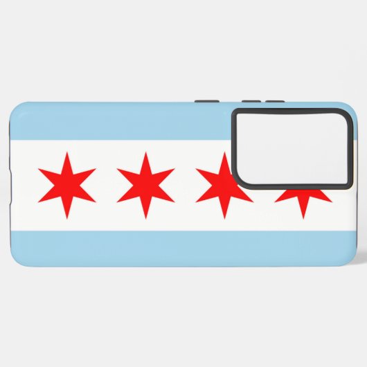Drapeau Coque Samsung Galaxy S21 Plus de Chicago (Verso Horizontal)