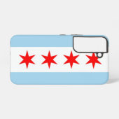 Drapeau Coque Samsung Galaxy S22 de Chicago (Verso Horizontal)