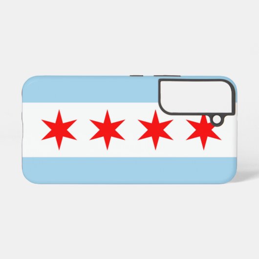 Drapeau Coque Samsung Galaxy S22 de Chicago (Verso Horizontal)