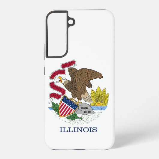 Drapeau Coque Samsung Galaxy S22 Plus de l'Illinoi (Verso)