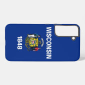 Drapeau Coque Samsung Galaxy S22 Plus du Wisconsin (Verso Horizontal)