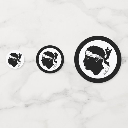 Drapeau corse Table Confetti (Devant)