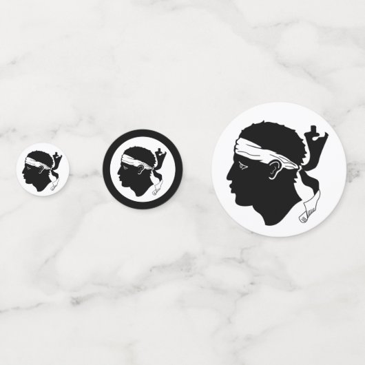 Drapeau corse Table Confetti (Derrière)