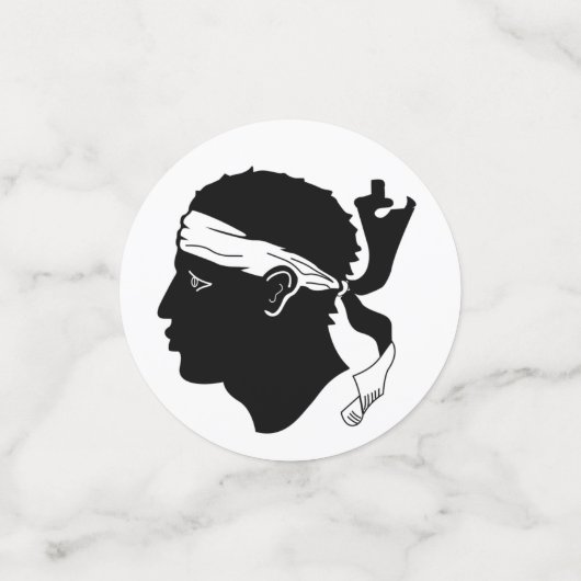 Drapeau corse Table Confetti (Petit recto)