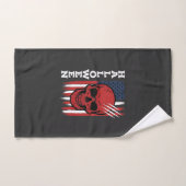 Drapeau crâne Halloween Vector Design_1 (Serviette à main)