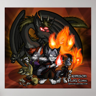 Drapeau Crimson : Affiche Villas