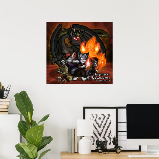 Drapeau Crimson : Affiche Villas (Bureau à domicile)