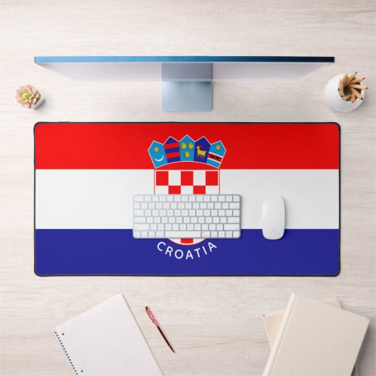 Drapeau Croate Avec Texte Personnalisé (Bureau 1)