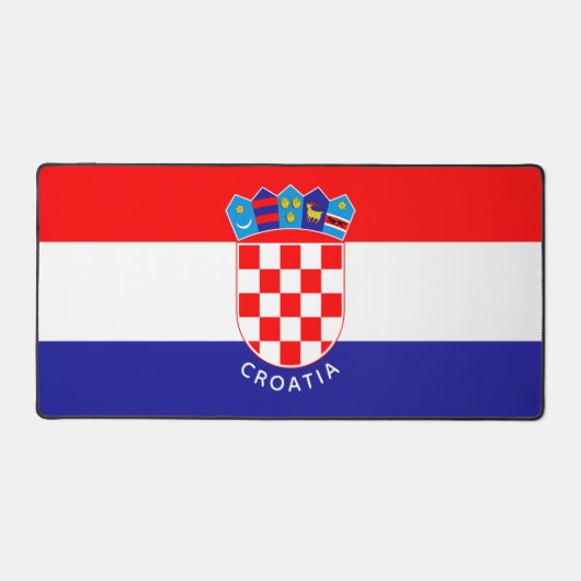 Drapeau Croate Avec Texte Personnalisé (Recto)