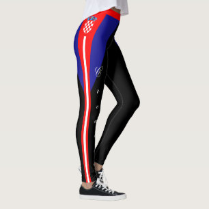 Drapeau croate noir leggings de mode