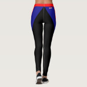 Drapeau croate noir leggings de mode (Dos)