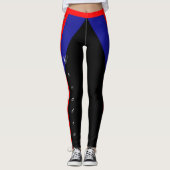 Drapeau croate noir leggings de mode (Devant)