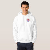 Drapeau croate simple rond Sweat - shirt à capuche (Devant entier)