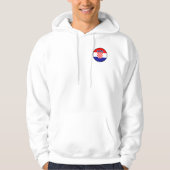 Drapeau croate simple rond Sweat - shirt à capuche (Devant)