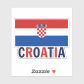 Drapeau Croatie Autocollant en vinyle coupé sur me (Feuille)