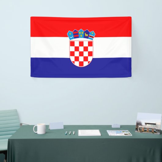 Drapeau Croatie Bannière (Salon professionnel)