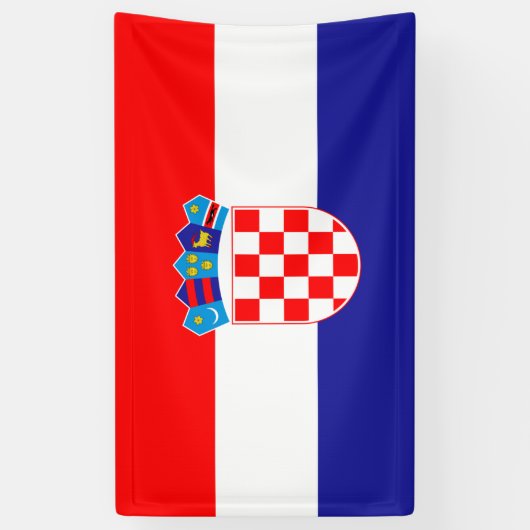 Drapeau Croatie Bannière (Vertical)