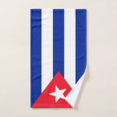 Drapeau Cuba (Serviette à main)