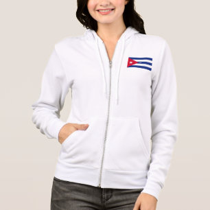 Drapeau Cuba design zip sweat - shirt à capuche