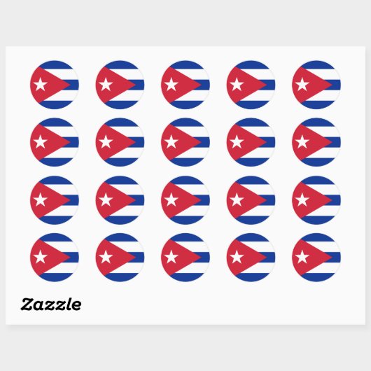 Drapeau Cuba Sticker (Feuille)