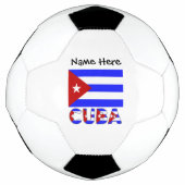 Drapeau cubain bleu clair avec votre nom Socc (Devant)