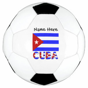 Drapeau cubain Cuba Bleu clair Nom personnalisé
